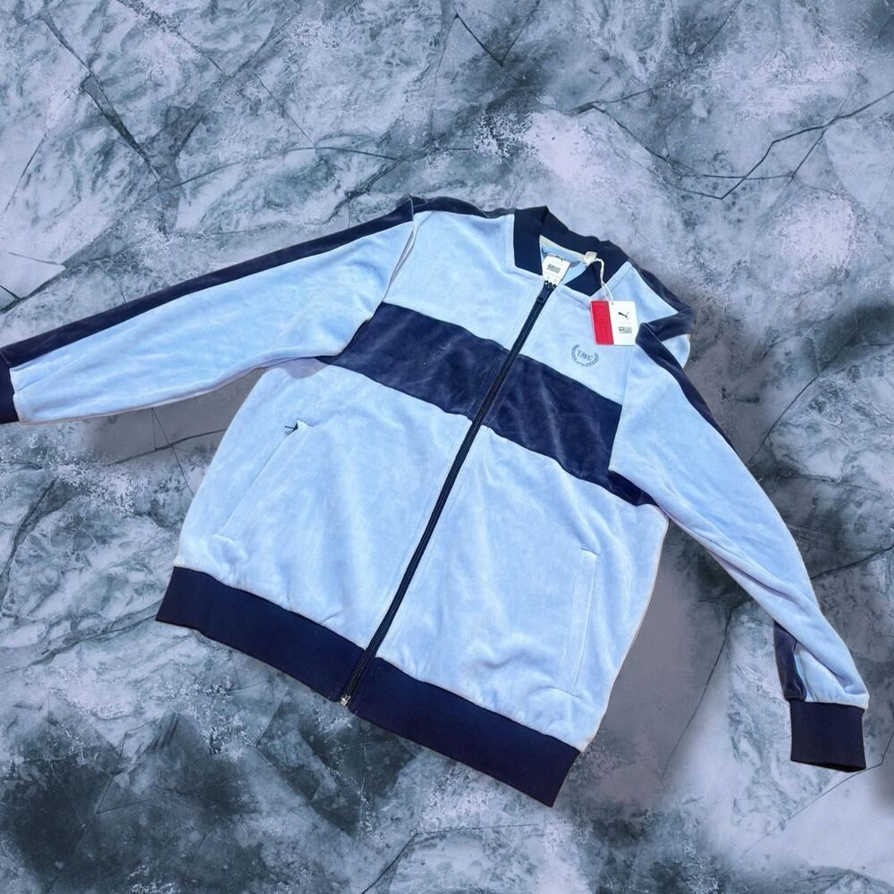 Puma Men's Blue and White Jacket